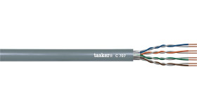 Cat5e Kabel Ethernet Tasker Szary RJ45, Prosty Polichlorek winylu Męski Niezakończony
