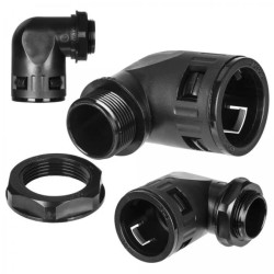 Dławnica poliamidowa kątowa 90 M25x1,5 do rur karbowanych Ana-Quick roz.23 IP65