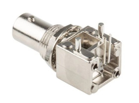 Złącze BNC, 50, 0 to 1GHz, Żeński, Przepust, Montaż na płytce drukowanej