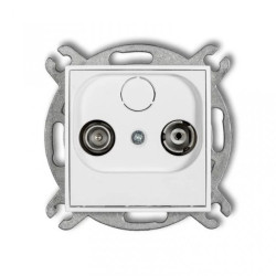 ICON Mechanizm gniazda abonenckiego RTV przelotowego 12dB biały IG12P