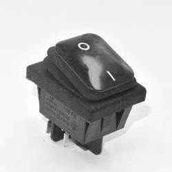 KCD4-B 16A / 250V IP65 Illuminated DPST Rocker Switch, Black