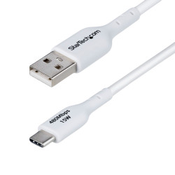 Kabel USB Złącze A USB A Złącze B USB C dł. 2m Kabel ładujący z USB-A na USB-C USB 2.0 kolor: Biały