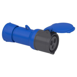 Złącze przemysłowe - zasilające 16A Gniazdo 220 V 2P + E Schneider Electric Szary Montaż ścienny IP67