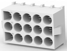 Pin header, 15 pole, pitch 6.35 mm, straight, natural, 350588-1