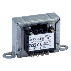 Vigortronix VTX-126-006-212 Chassis Transformer 230V 6VA 12V&#x2B;12V