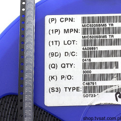 MIC5205BM5TR LDO ADJ 0.15A SMD-SOT23-5 MICROCHIP