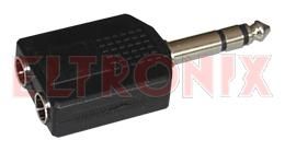 TRÓJNIK JACK 6.35MM 1XWTYK-2XGNIAZDO