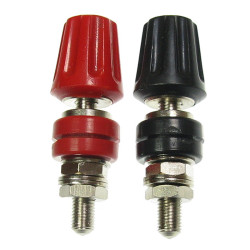 Zacisk labolatoryjny 40A 6mm ZL5 ABS Czarny/Czerwonygniazdo z izola