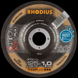 206166 Cutting disc, stainless steel, 115 mm, 1 mm, XTK10, 22.23 mm