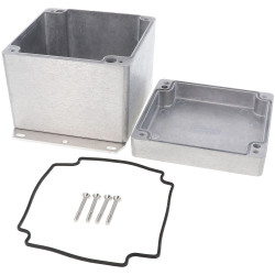 Hammond 1550Z137F Thick Wall Flanged Die Cast Enclosure, 121 x 121 x 102