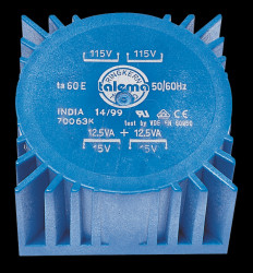 70060K Toroidal transformer, PCB, 25 VA, 2 x 7 V, 1785 mA