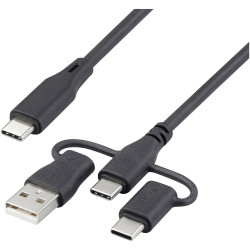 Renkforce RF-6615906 USB charging cable USB 2.0 USB-C Black 0.50 m