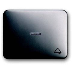 Klawisz z symbolem „dzwonek” Zaślepka Busch-Jaeger Alpha exclusiv, Alpha Nea 2CKA001751A1641, platynowy