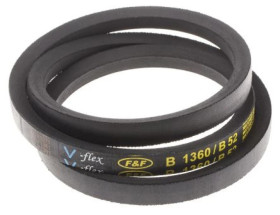 Pas napędowy, profil B, materiał: PET, guma, 17mm x 11mm x 1.32m, RS PRO