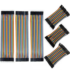 40-pinowy przewód jumper męski do żeńskiego/męski do męskiego/żeński do żeńskiego 10 cm 20 cm 30 cm miedź nikalowa tęczowe kollu