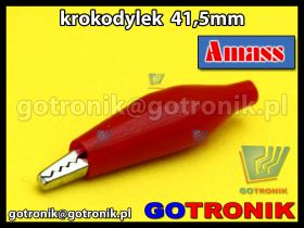 Krokodylek 41,5mm | czerwony