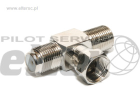 Wtyk F - 2x Gniazdo F