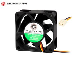 WENTYLATOR 60x60x25mm 60x25mm 12V KULKOWY 2-PRZEWODY