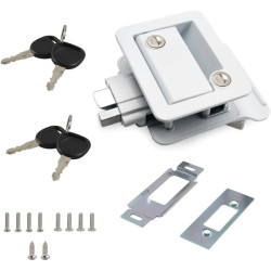 Zamek do drzwi kampera przyczepy łódź zamknięcie białe