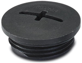 Locking screw, slot/cross slot, M20, Ø 24 mm, 9.5 mm, PA, 1415206