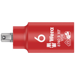 Wera 05004902001 8740 B VDE HF Zyklop Bit Socket Insulated HF 3/8&quot; Drive 6x55mm