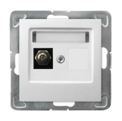 IMPRESJA Gniazdo ekwipotencjalne pojedyncze białe GPE-1Y/m/00