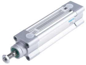 Siłownik pneumatyczny z tłoczyskiem skok: 80mm Festo Ø 32mm dwustronnego działania Action 225.1mm Amortyzacja