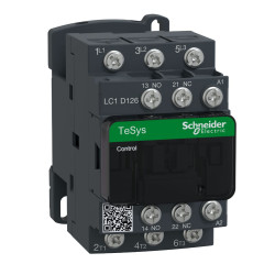 Stycznik TeSyS D 200V Schneider Electric styki: 3-biegunowy 5.5 kW 12 A 1 NO/1 NC Pierścień lutowania LC1D126L7