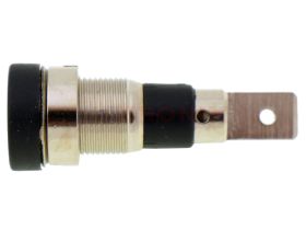 Gniazdo banan 4mm czarne na panel