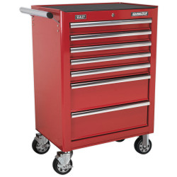 Sealey AP26479T Rollcab 7 Drawer with Ball Bearing Runners - Red