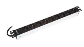 Listwa Zasilająca 19, 9Xnf C61-314Standard Pl, Fr, Wtyk Din 49441 Unischuko...