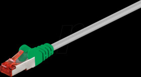 68456 Cat.6 S/FTP PiMF patch cable, Cross CU, green, 1,0 m