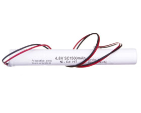 Pakiet akumulatorka Ni-Cd 4,8V SC 1500mAh HT B1 2pin laska 50cm kabel