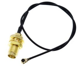 Przewód antenowy pigtail U.FL (IPEX) - gniazdo RP-SMA (z pinem) 15 cm (ARD-ANT06)