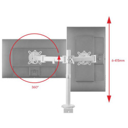 One For All DM 2220 Monitor desk mount 33 - 81 cm Black Height-adjustable