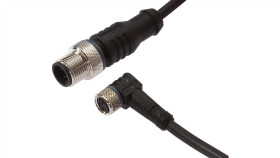 Vk500f80 Kabel Połączeniowy, 5 M, Gniazdo M8 3-Stykowe Kątowe, Wtyczka M12...