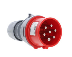 Wtyczka przenośna 16A 7P 400V czerwona IP44 SHARK 017-6v