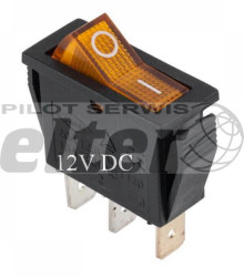 Przeł. kołys. podśw. średni ON-OFF 12V żółty