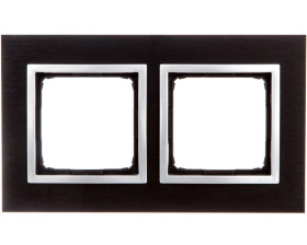 Simon 54 Nature Ramka podwójna metal INOX YIN DRN2/78