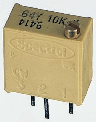Potencjometr dostrojczy 500Ω THT 0.5W 21 (elektryczny), 23 (mechaniczny) -zwoje Regulacja górna 2,2 mm