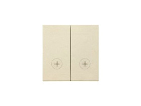 SIMON 55 Klawisz podwójny z oczkami z piktogramami krzyżowymi do: SW7/2L2M szampański mat TKW7/2L2/144 KONTAKT SIMON