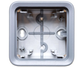 PLEXO55 Puszka natynkowa pojedyncza szara 069655