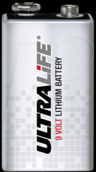 Lithium cell, 9 volt block