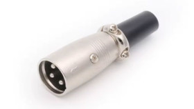 XLR plug metal 3 pins male