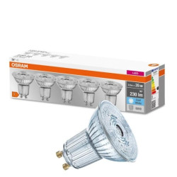 5PAK Żarówka LED GU10 2,6W = 35W 230lm 4000K Neutralna 36 OSRAM Base