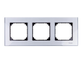 Merten M-Elegance Ramka potrójna szklana diamentowy srebrny MTN4030-3260