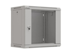 Szafa instalacyjna rack wisząca 19 9u 540x350 szara drzwi przeszklone lanberg (flat pack)