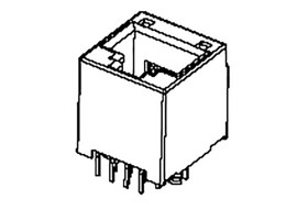 Złącze RJ45 Żeński Złącze RJ45 Przewlekany Cat3 Molex Pionowy, 8P8C-żyłowe