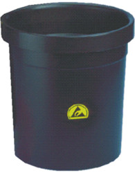 ESD litter bin, 18 l, (L x W) 320 x 310 mm, black, C-193 957