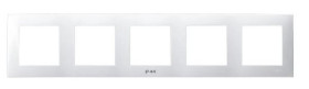 SZAFIR Ramka pięciokrotna do łączników IP-44 biały RH-5Z/00